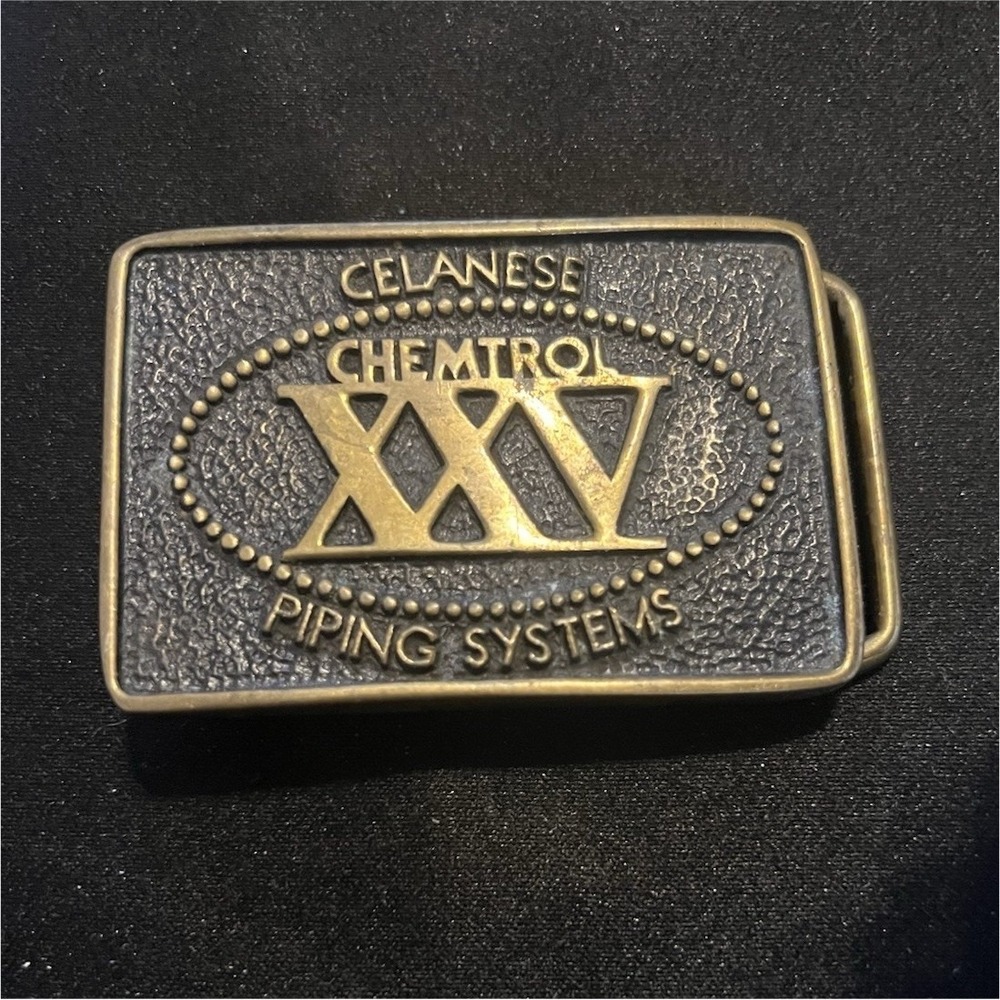Sis Celanese Chemtrol XXV Piping Systems Western Americana Belt Buckle